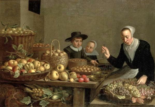 Order Oil Painting Replica Fruit Stall, 1630 by Floris Van Schooten (1580-1656) | ArtsDot.com