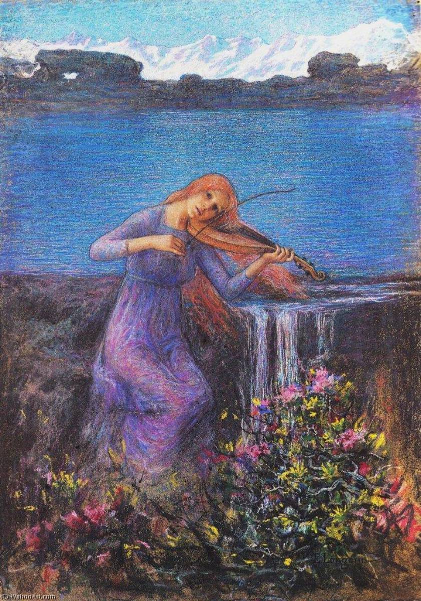 Order Art Reproductions Harmony of Stream, 1903 by Emilio Longoni (1859-1932) | ArtsDot.com
