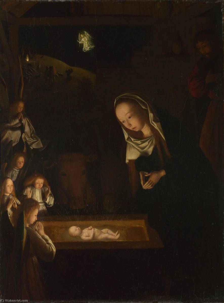 Order Oil Painting Replica The Nativity at Night, 1490 by Geertgen Tot Sint Jans (1460-1490, Netherlands) | ArtsDot.com