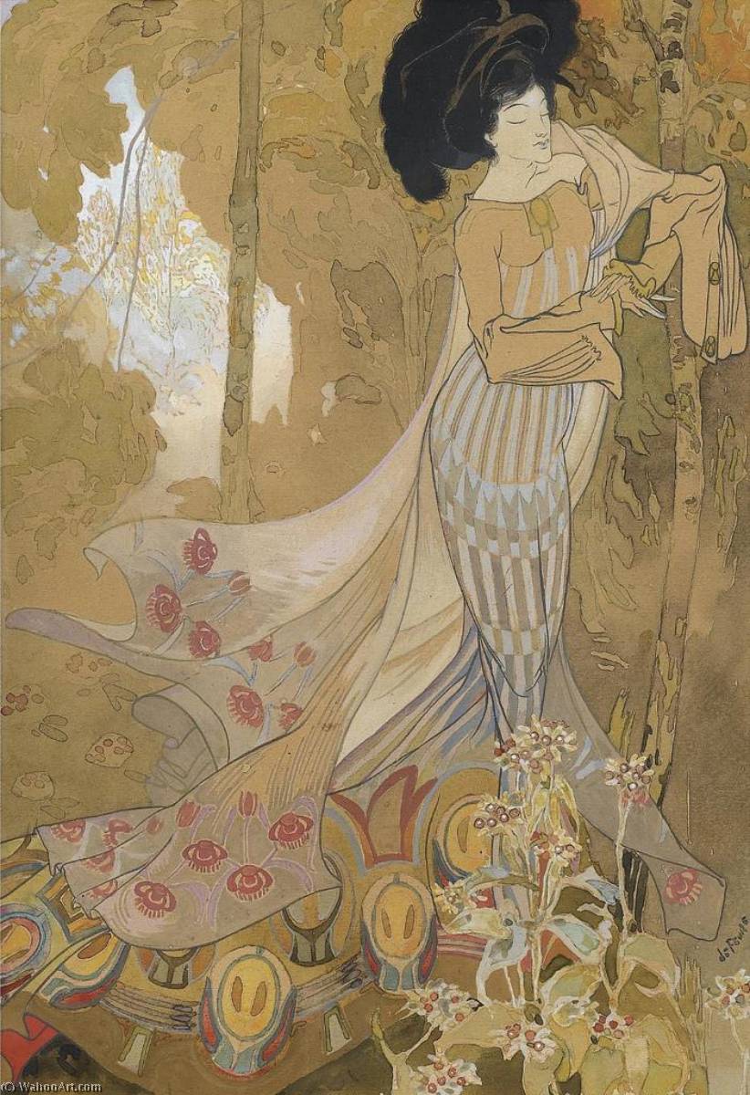 Order Art Reproductions Fleurs d`Automne by Georges De Feure (1868-1943) | ArtsDot.com