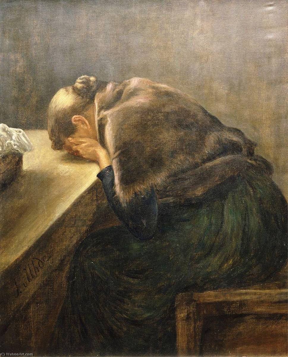 Buy Museum Art Reproductions Mourning, 1895 by Fritz Von Uhde (1848-1911) | ArtsDot.com