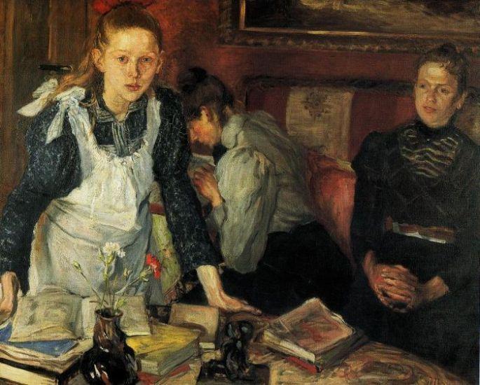 Order Paintings Reproductions The Lesson, 1899 by Fritz Von Uhde (1848-1911) | ArtsDot.com