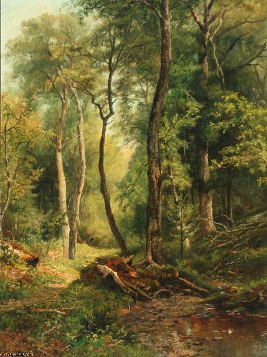 Buy Museum Art Reproductions Wooded Landscape by Fritz Von Uhde (1848-1911) | ArtsDot.com