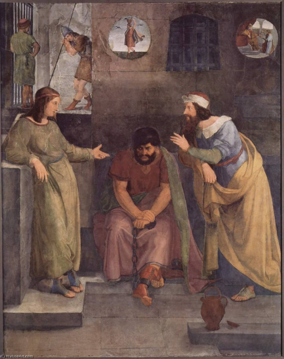 Buy Museum Art Reproductions Joseph in Prison, 1817 by Friedrich Wilhelm Schadow (1789-1862) | ArtsDot.com