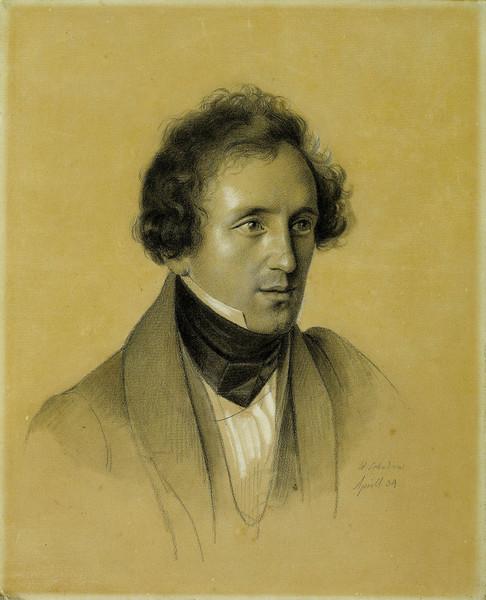 Order Art Reproductions Felix Mendelssohn Bartholdy, 1834 by Friedrich Wilhelm Schadow (1789-1862) | ArtsDot.com