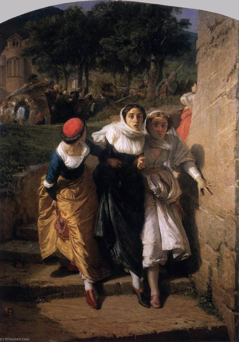 Buy Museum Art Reproductions The Sicilian Vespers, 1859 by Domenico Morelli (1826-1901) | ArtsDot.com