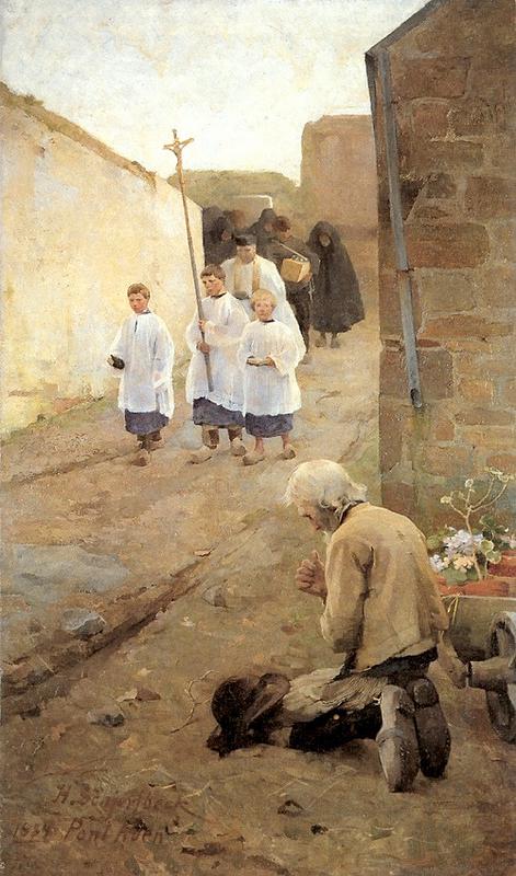 Order Art Reproductions Funeral in Brittany, 1884 by Helene Schjerfbeck (1862-1946, Finland) | ArtsDot.com