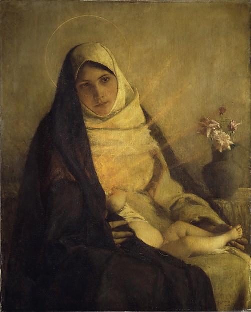 Buy Museum Art Reproductions Madonna of the Rose, 1885 by Pascal-Adolphe-Jean Dagnan-Bouveret (1852-1929, France) | ArtsDot.com