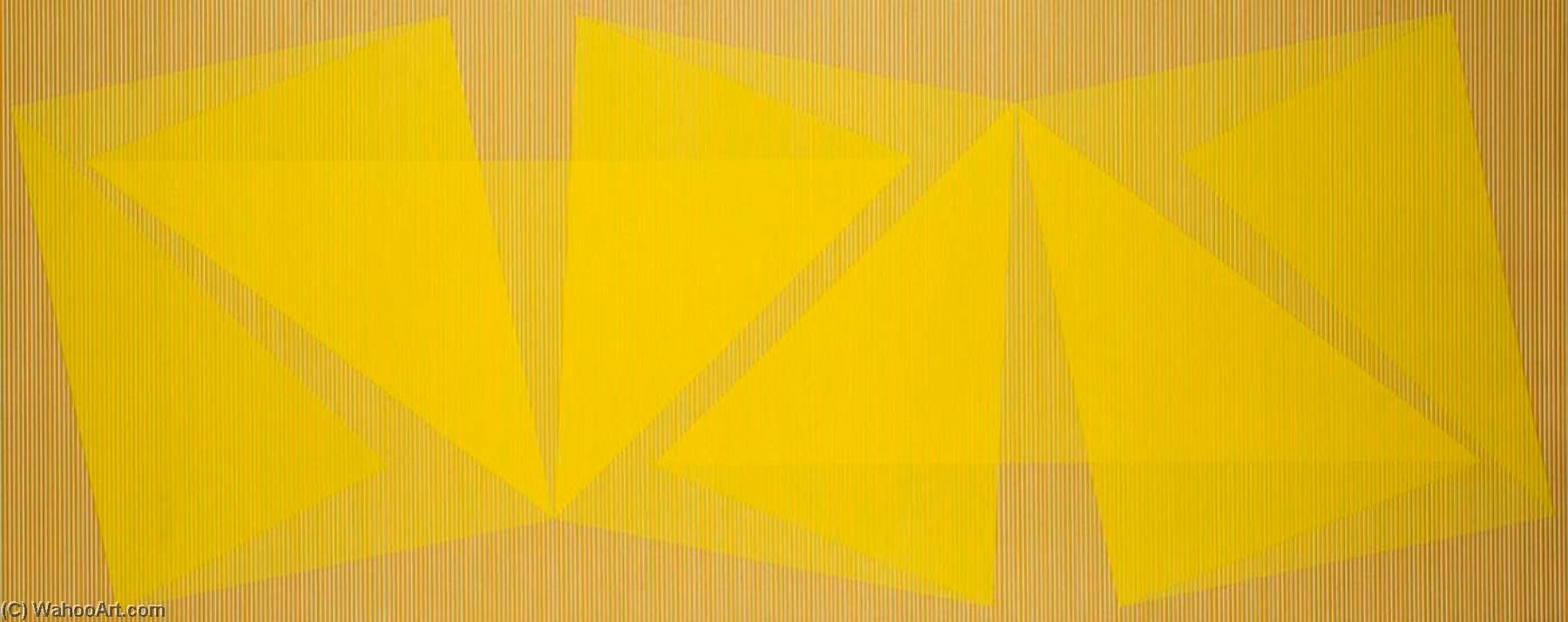 Rectangular Fold in Yellow, 1971 by Julian Stanczak (1928-2017, Poland) Julian Stanczak | ArtsDot.com