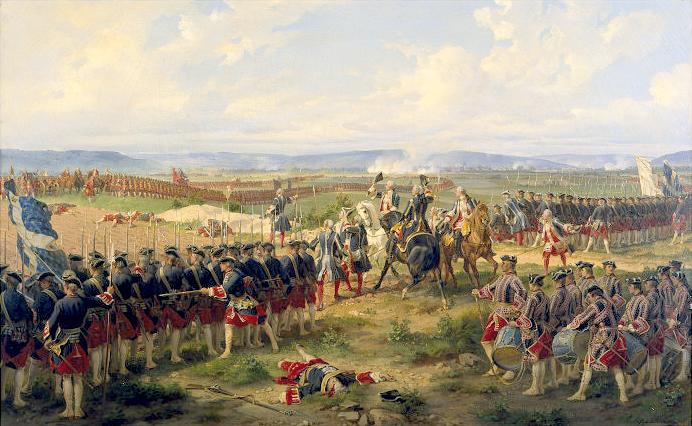 Order Art Reproductions English The Battle of Fontenoy, 1745 The French and the Allies Confronting Each Other, 1873 by Henri Félix Emmanuel Philippoteaux (1815-1884, France) | ArtsDot.com