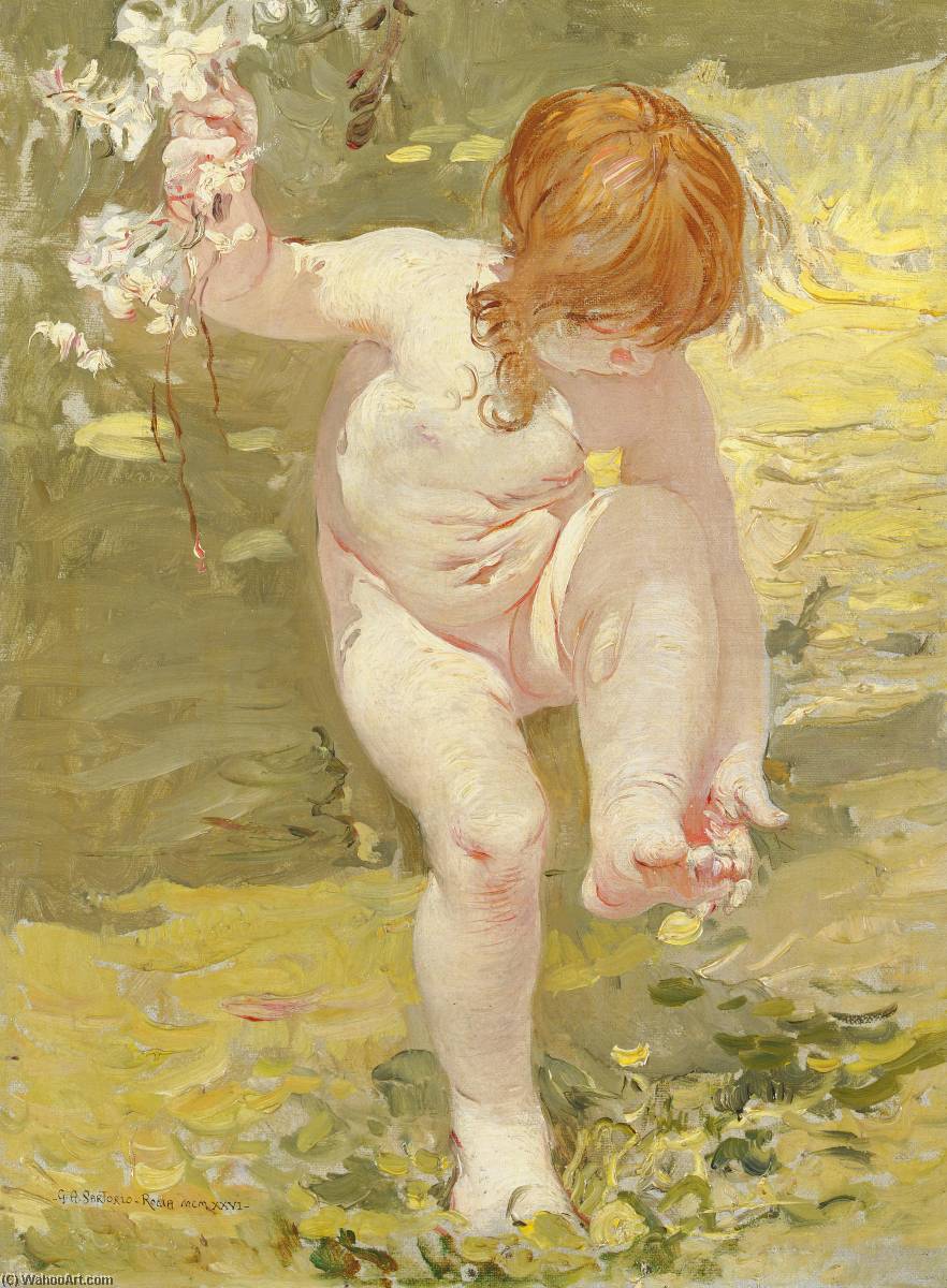 Buy Museum Art Reproductions Bimba ferita (Ritratto della figlia) by Giulio Aristide Sartorio (1860-1932) | ArtsDot.com
