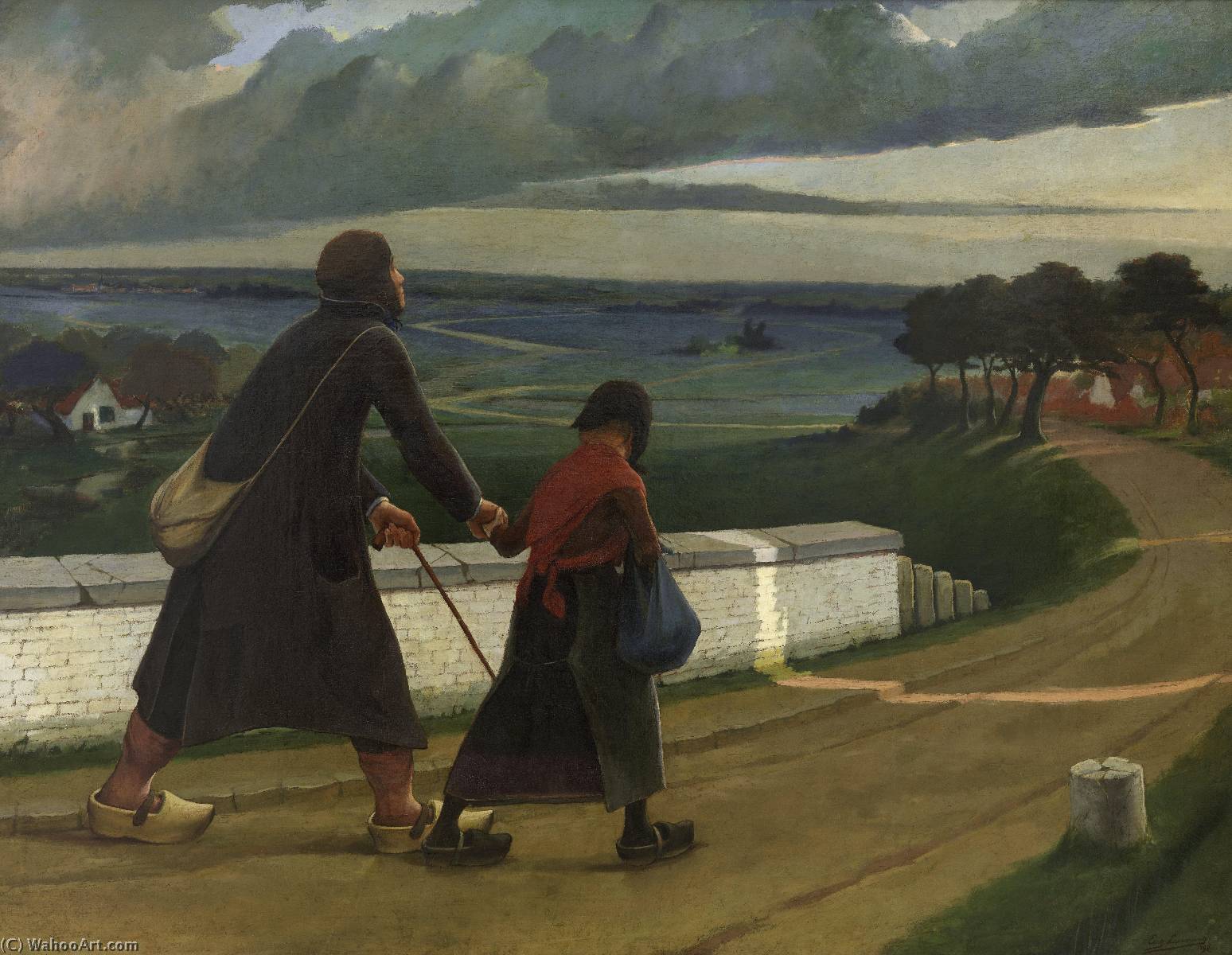 顺序 油畫 盲人。, 1898 通过 Eugène Laermans (1864-1940) | ArtsDot.com