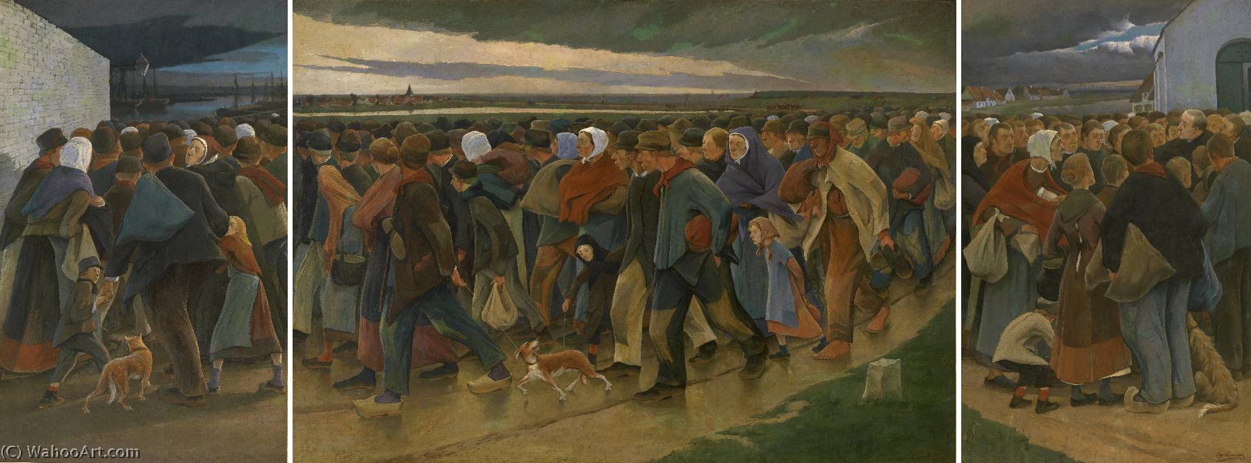 Buy Museum Art Reproductions Emigrants, 1896 by Eugène Laermans (1864-1940) | ArtsDot.com