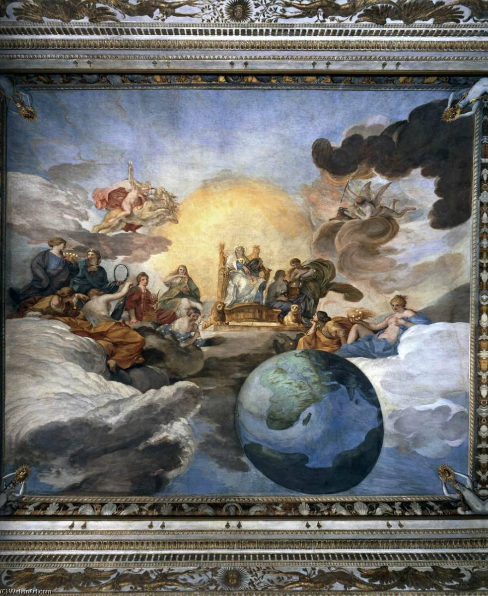 Order Artwork Replica Ceiling fresco, 1629 by Andrea Sacchi (1599-1661, Italy) | ArtsDot.com
