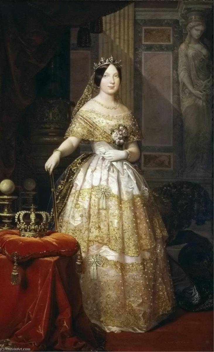 Order Artwork Replica Isabella II of Spain by Federico De Madrazo Y Kuntz (1815-1894) | ArtsDot.com