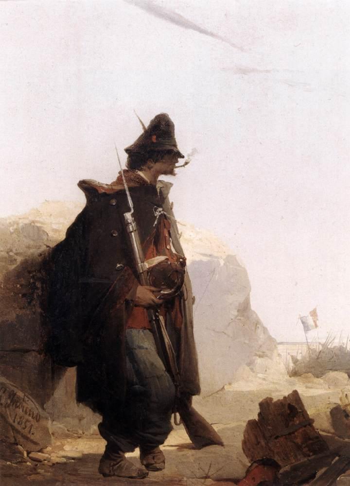 順序 油絵 ボランティア 防衛 ローマ, 1851 バイ Gerolamo Induno (1825-1890) | ArtsDot.com