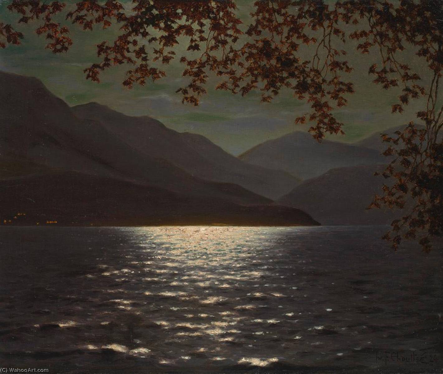 Order Oil Painting Replica Lake Maggiore by Ivan Fedorovich Choultse (1875-1932, Russia) | ArtsDot.com