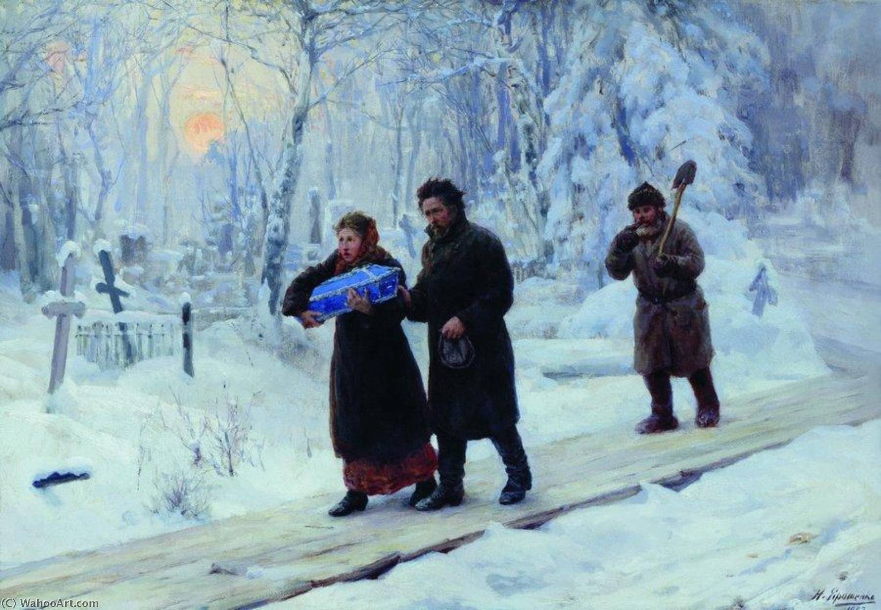 Order Art Reproductions Funeral of the Firstborn, 1893 by Nikolai Aleksandrovich Yaroshenko (1846-1898, Ukraine) | ArtsDot.com