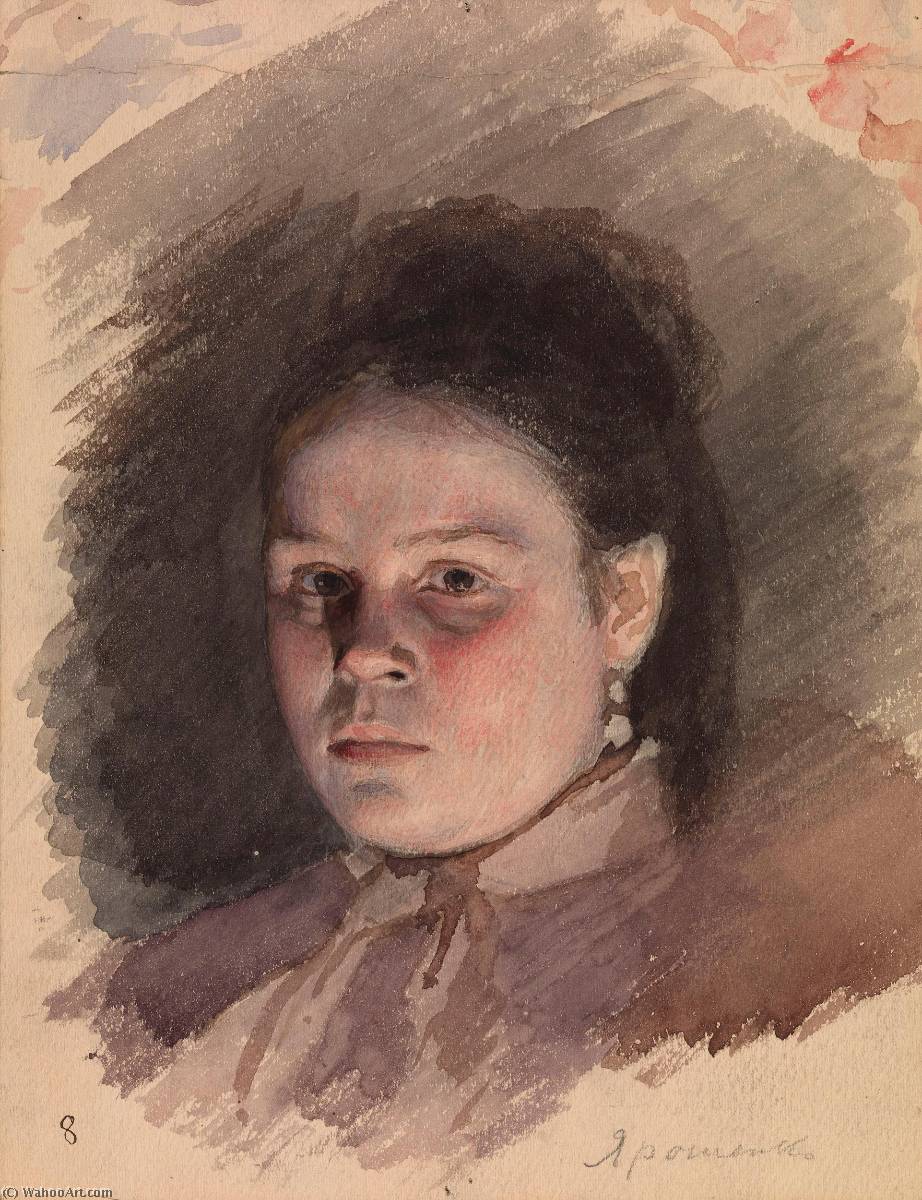Order Oil Painting Replica Female Portrait by Nikolai Aleksandrovich Yaroshenko (1846-1898, Ukraine) | ArtsDot.com