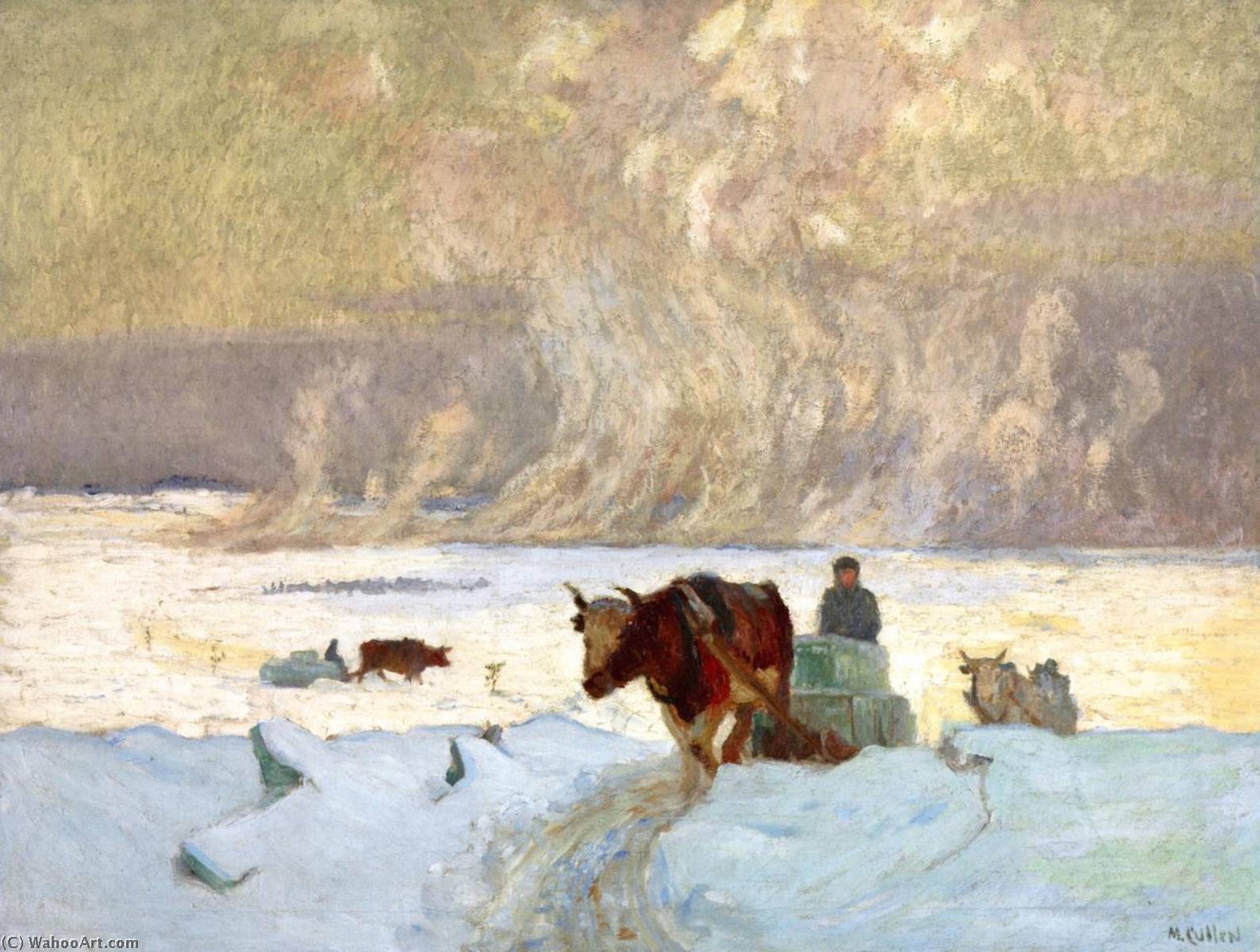 Order Art Reproductions The Ice Harvest, 1913 by Maurice Cullen (1866-1934, Canada) | ArtsDot.com
