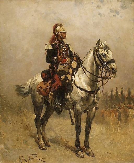 Buy Museum Art Reproductions A Cavalryman, 1884 by Alphonse Marie Adolphe De Neuville (1836-1885, France) | ArtsDot.com
