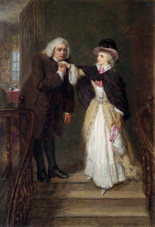 顺序 畫複製 Dr Johnson and Mrs Siddons in Bolt Court, 1887 通过 William Powell Frith (1819-1909, United Kingdom) | ArtsDot.com