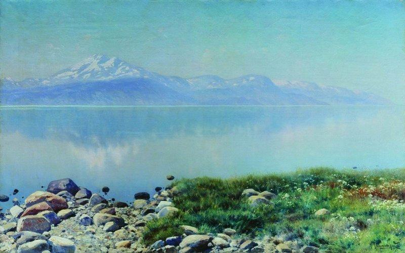 顺序 油畫 A Lake 。, 1897 通过 Konstantin Yakovlevich Kryzhitsky (1858-1911) | ArtsDot.com