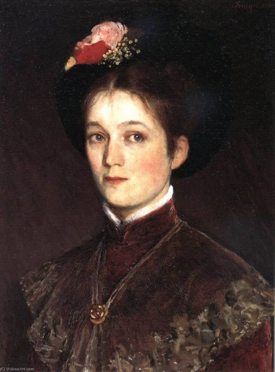 Order Art Reproductions Portrait of the Artist`s Wife, 1880 by Pal Szinyei Merse | ArtsDot.com