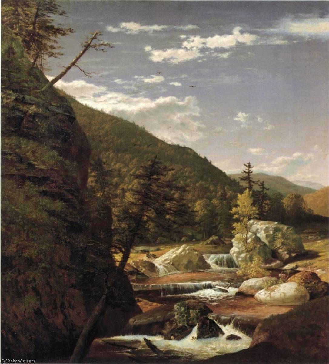 Buy Museum Art Reproductions Mountain Pools by Paul Weber (1823-1916) | ArtsDot.com