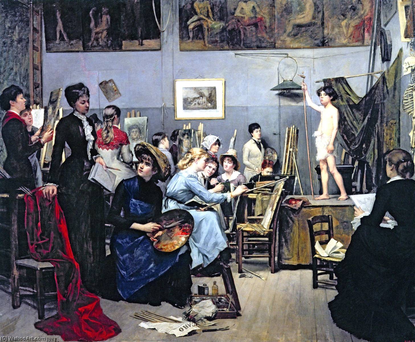 Buy Museum Art Reproductions In the Studio, 1881 by Marie Bashkirtseff (1858-1884, Ukraine) | ArtsDot.com