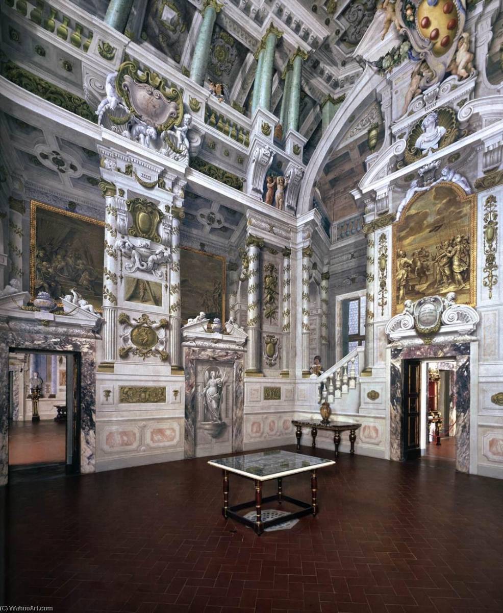 Ordinare Riproduzioni D'arte Veduta della Udienza Privata, 1640 di Angelo Michele Colonna (1604-1687) | ArtsDot.com
