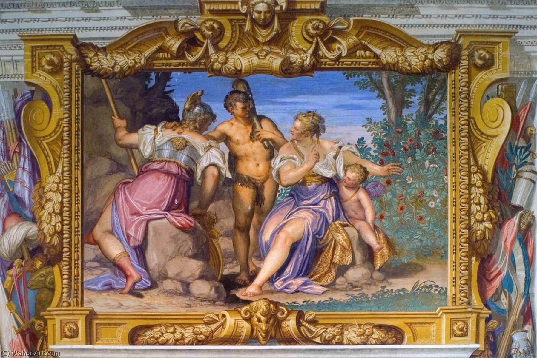 Order Oil Painting Replica Hercules at the Crossroads, 1561 by Giovanni Battista Zelotti (1526-1578, Italy) | ArtsDot.com