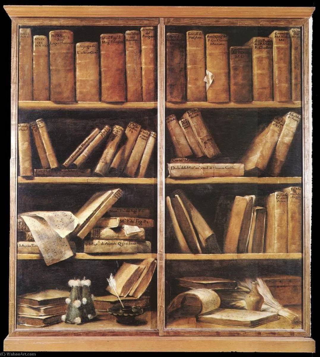 Buy Museum Art Reproductions Bookshelves, 1725 by Giuseppe Maria Crespi (1665-1747, Italy) | ArtsDot.com