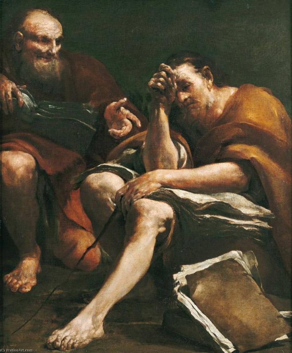 Compra Riproduzioni D'arte Del Museo Démocrite et Héraclite, 1730 di Giuseppe Maria Crespi (1665-1747, Italy) | ArtsDot.com