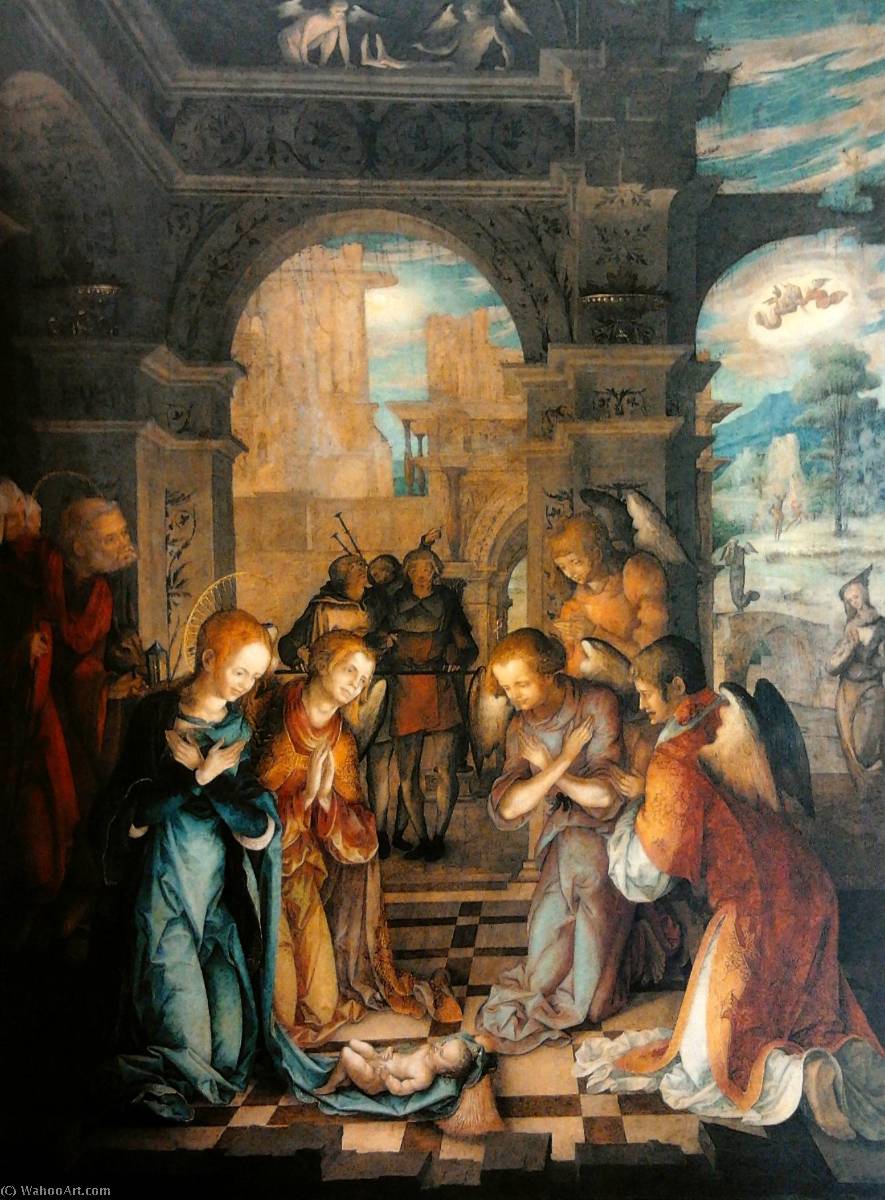 Order Oil Painting Replica Adoration of the Child, 1520 by Hans Süss Von Kulmbach (1480-1522, Germany) | ArtsDot.com