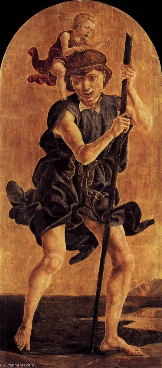 Order Oil Painting Replica English St Christopher, 1484 by Cosmè Tura (1430-1495, Italy) | ArtsDot.com