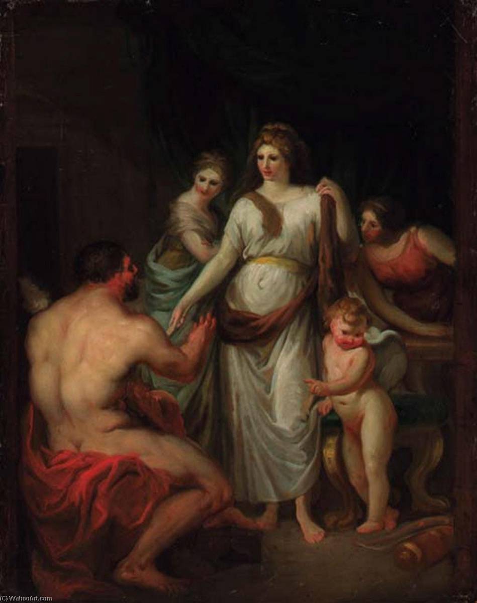 Order Oil Painting Replica Hercules and Omphale by Angelica Kauffman (Maria Anna Angelika) | ArtsDot.com