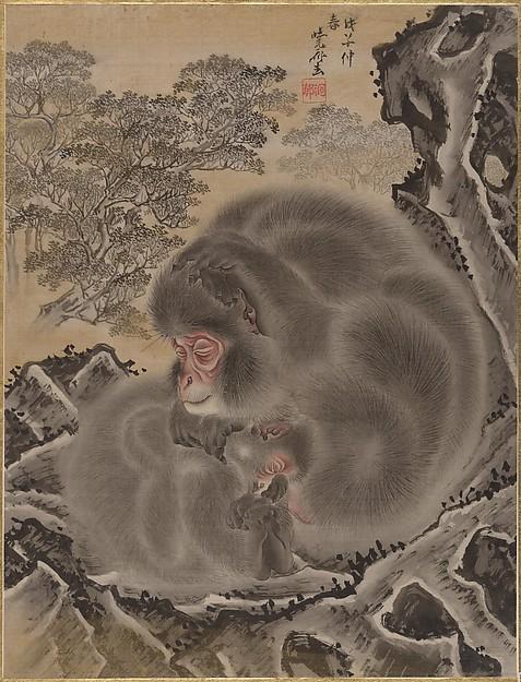 Order Art Reproductions Monkeys, 1888 by Kawanabe Kyōsai (1831-1889) | ArtsDot.com