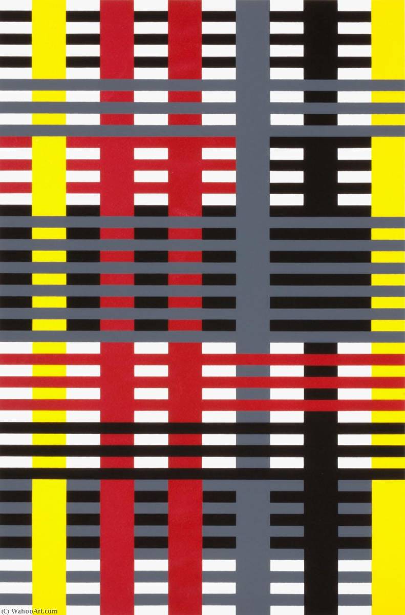 Order Oil Painting Replica Study for unexecuted wall hanging (Bauhaus period), from the portfolio Connections 1925 1983, 1984 by Anni Albers (Inspired By) (1899-1994, Germany) | ArtsDot.com