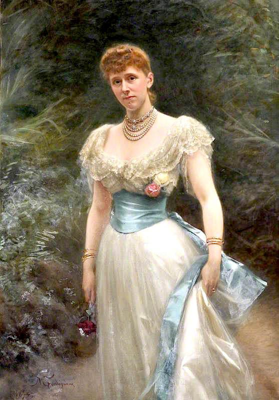 Order Artwork Replica Lady Gertrude Lucia Egerton, Countess of Albemarle, 1894 by Michele Gordigiani (1835-1909) | ArtsDot.com