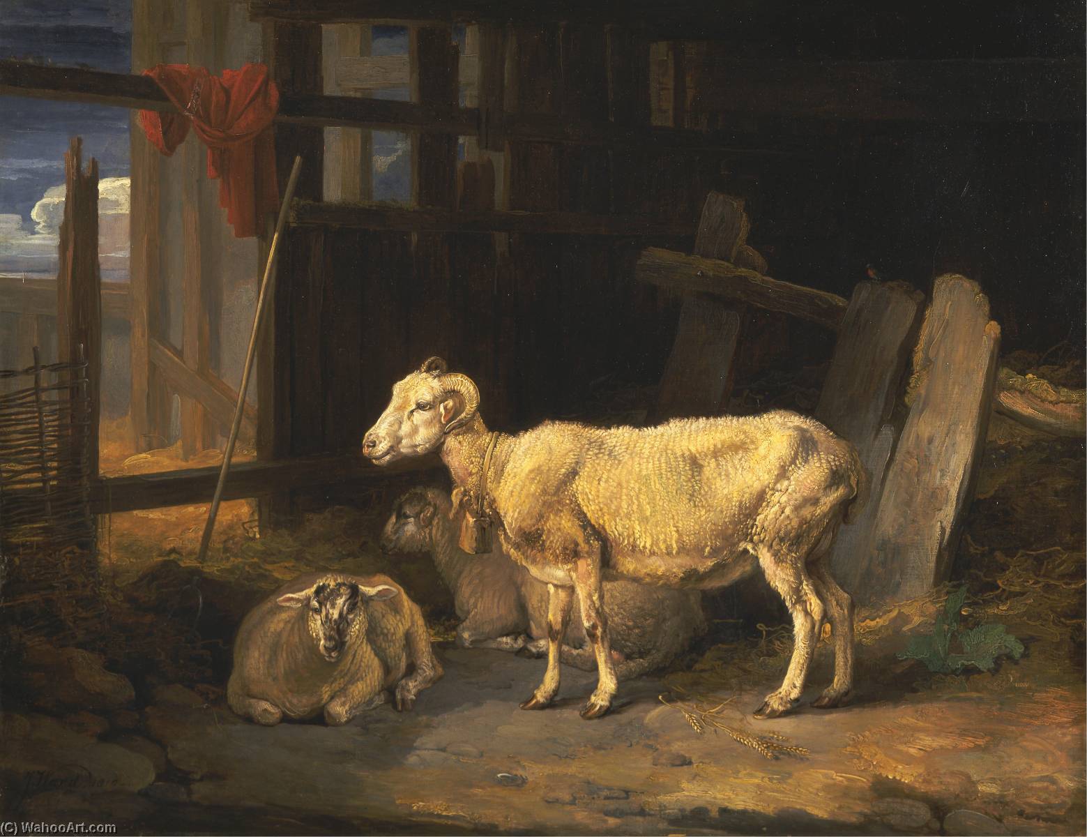 Order Oil Painting Replica Heath Ewe and Lambs, 1810 by James Ward (1769-1859, United Kingdom) | ArtsDot.com