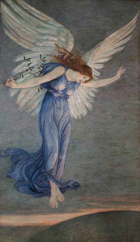 Kauf Museum Kunstreproduktionen Der Engel des Friedens, 1900 von Walter Crane (1845-1915, United Kingdom) | ArtsDot.com
