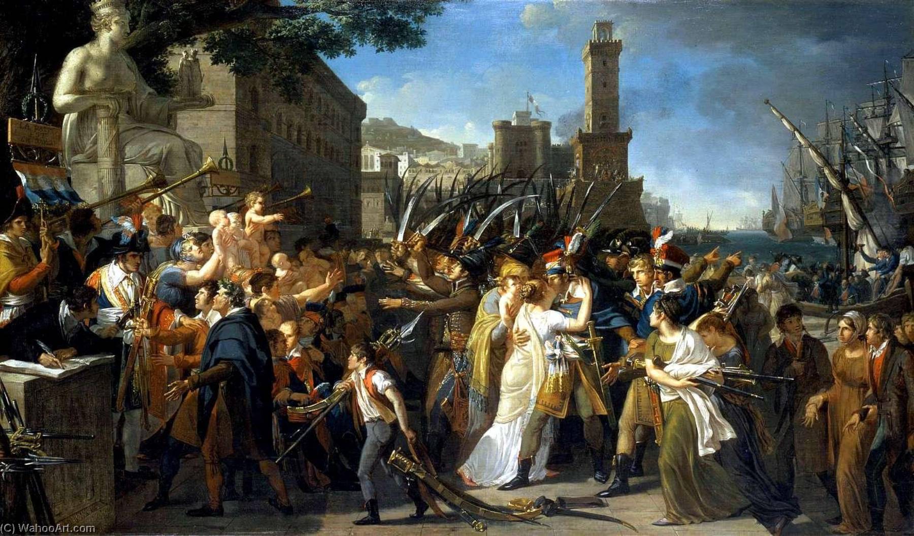 顺序 油畫 《危险中的爱国者》, 1799 通过 Guillaume Lethière | ArtsDot.com