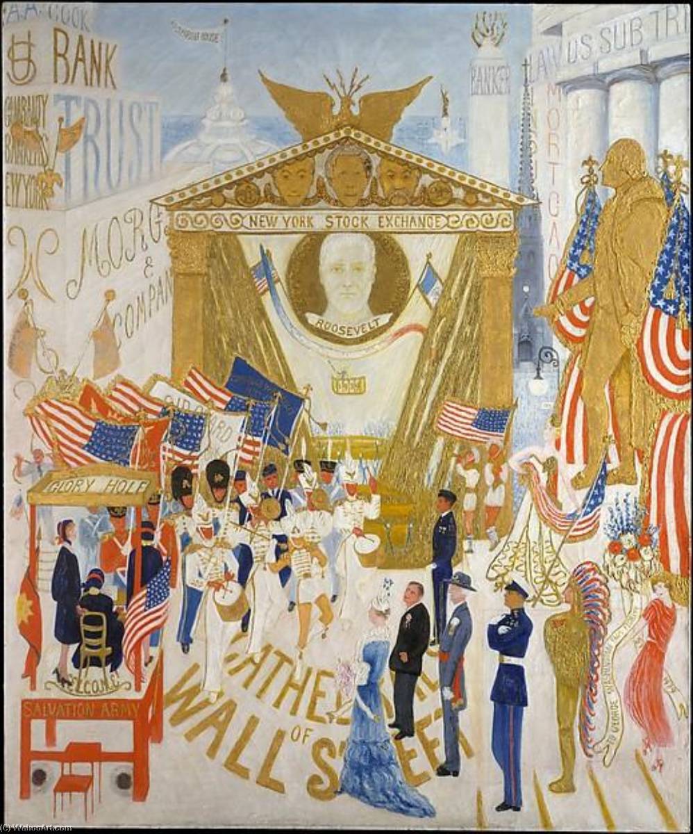 Buy Museum Art Reproductions The Cathedrals of Wall Street, 1939 by Florine Stettheimer (1871-1944, United States) | ArtsDot.com