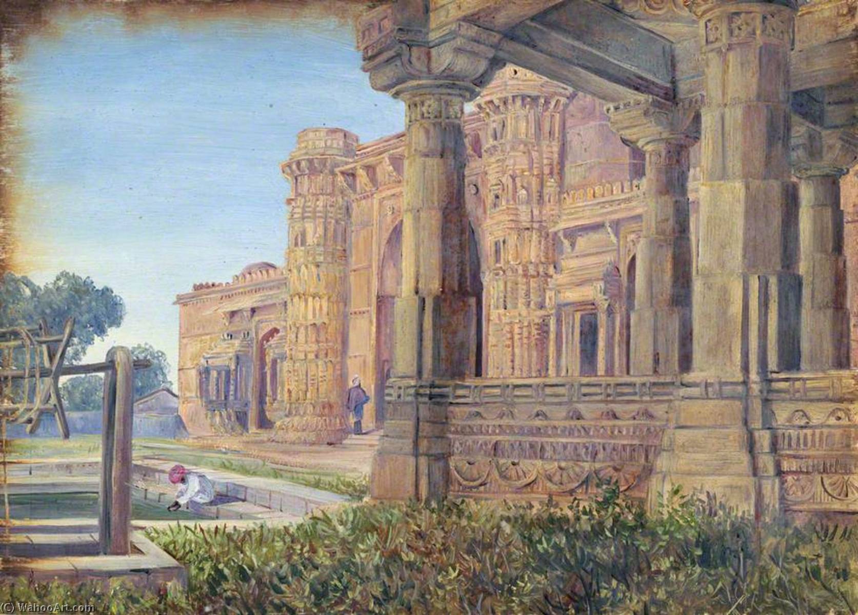 Order Paintings Reproductions Mosques of the Queen, Ahmedebad, 1880 by Marianne North (1830-1890, United Kingdom) | ArtsDot.com