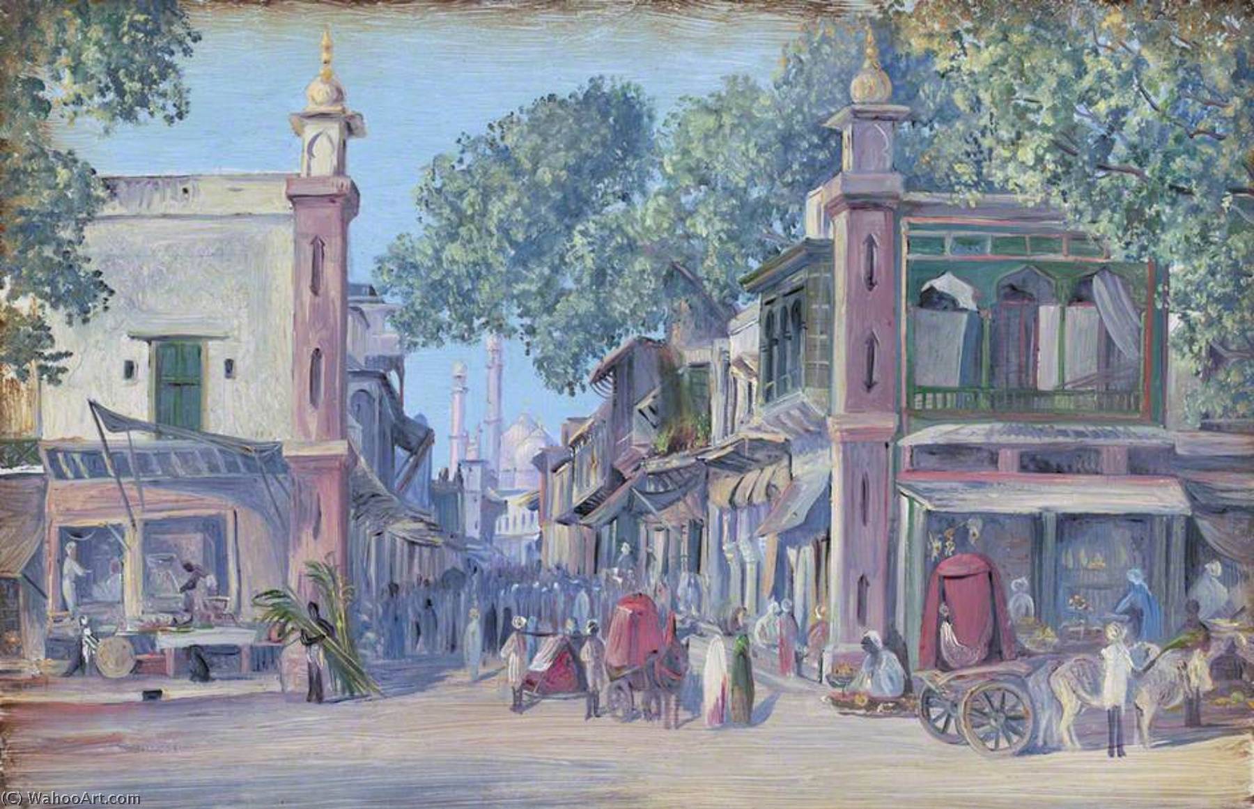 Achat Reproductions D'art The Street of Blood, Delhi, 1880 de Marianne North (1830-1890, United Kingdom) | ArtsDot.com