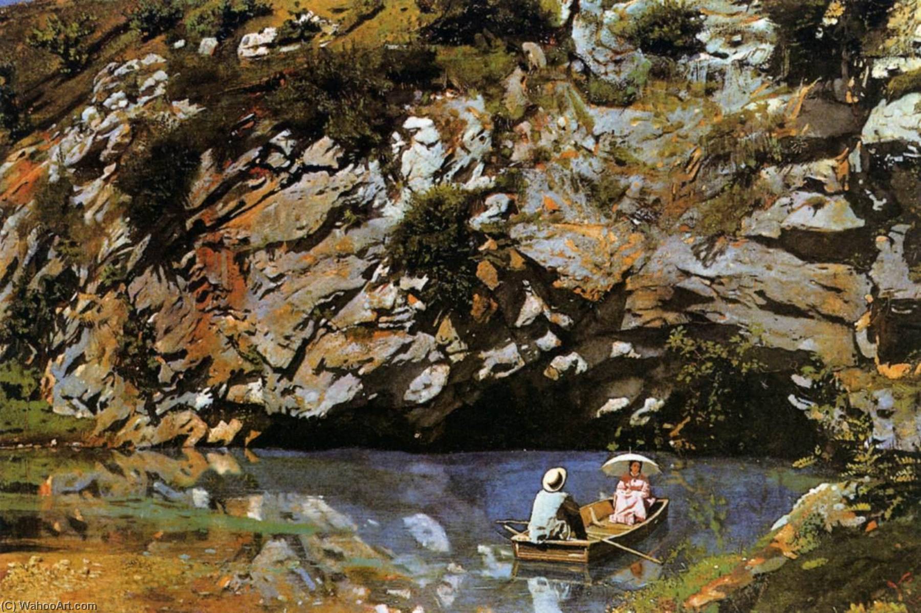 Order Oil Painting Replica The Source of the Gorgazzo, 1872 by Luigi Nono (Inspired By) (1924-1990) | ArtsDot.com
