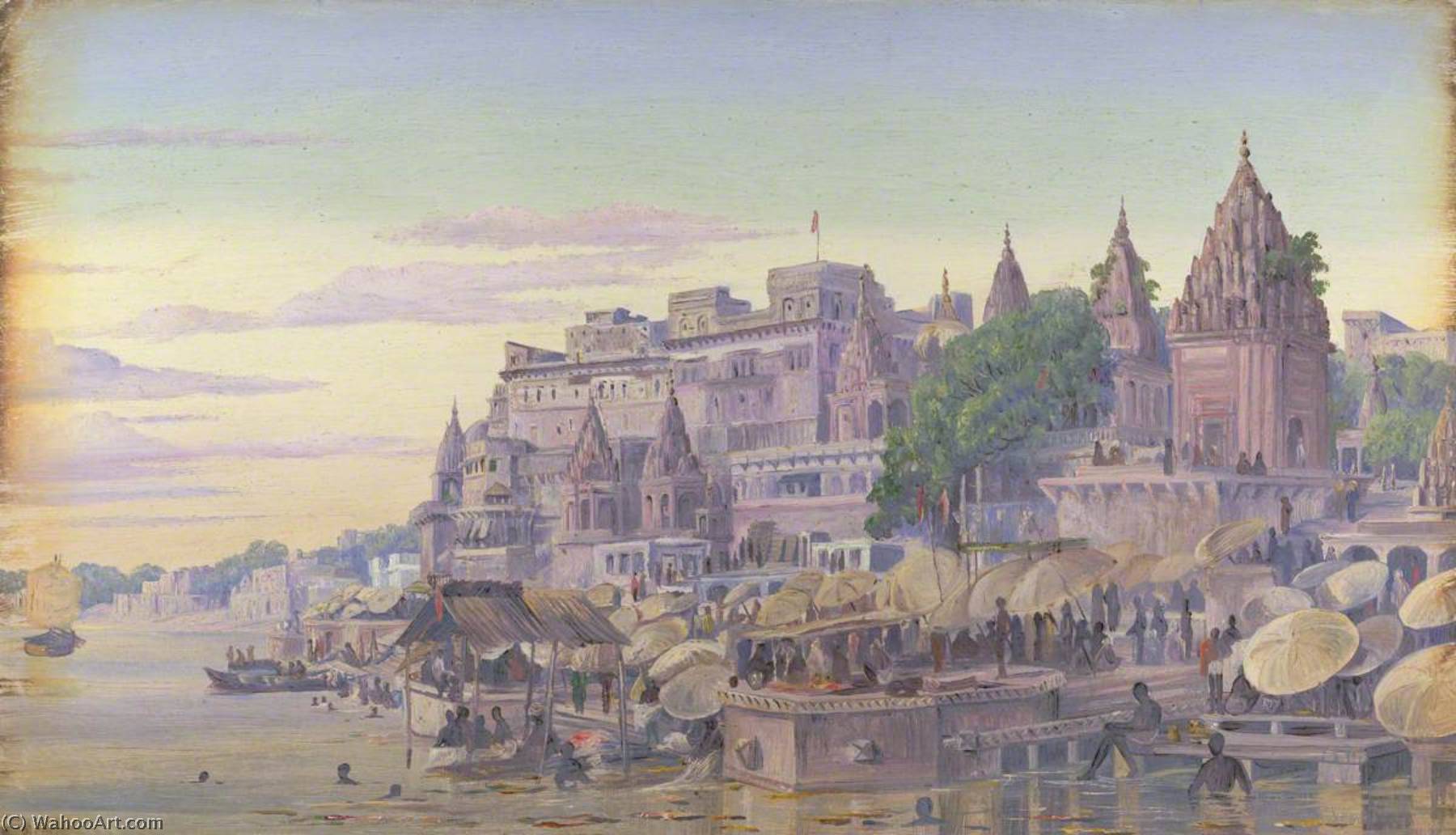 Order Oil Painting Replica `Benares. India. October 23d 1878`, 1878 by Marianne North (1830-1890, United Kingdom) | ArtsDot.com