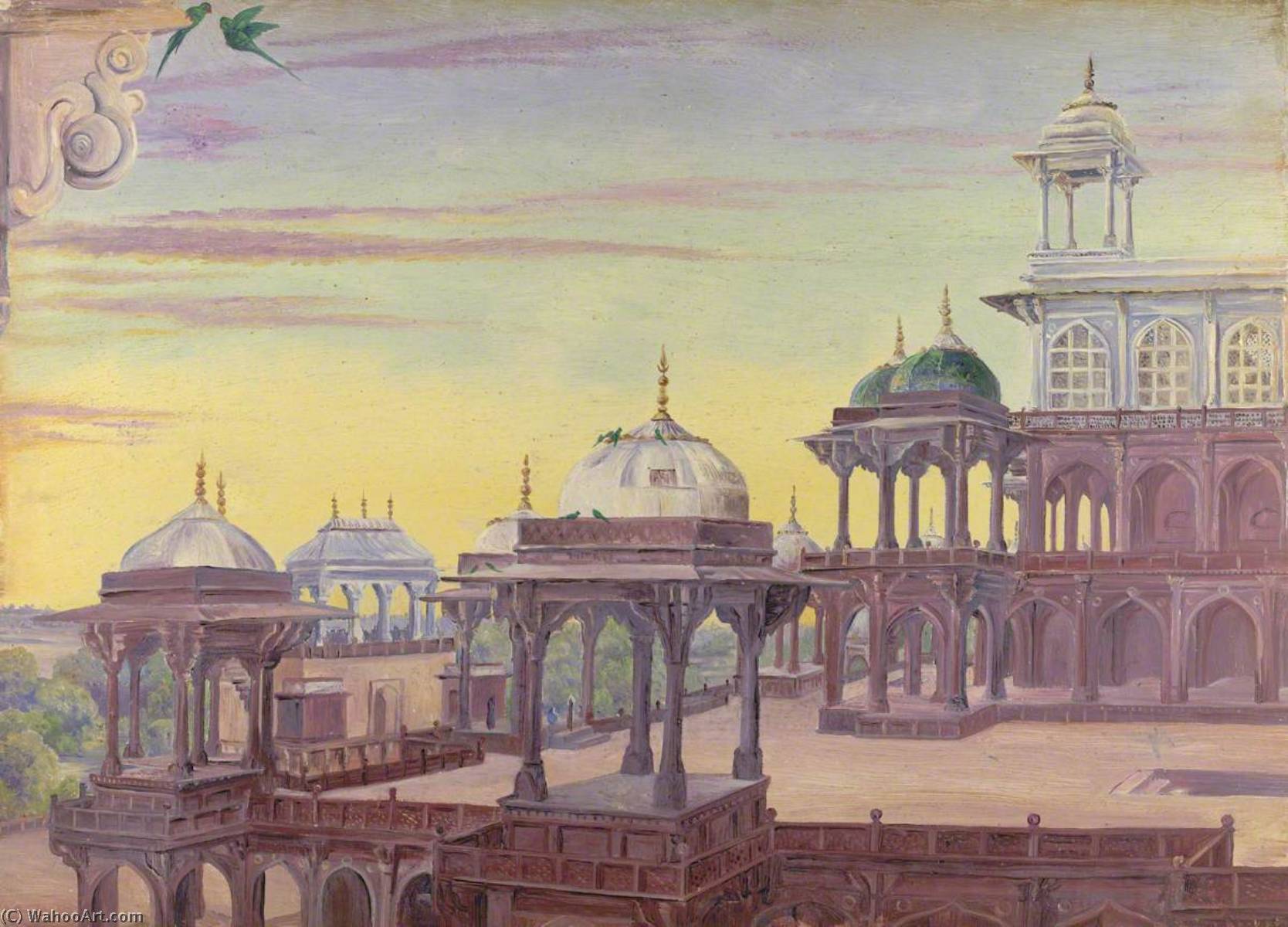 Buy Museum Art Reproductions `Sikundra. Agra. India. April 1878`, 1878 by Marianne North (1830-1890, United Kingdom) | ArtsDot.com