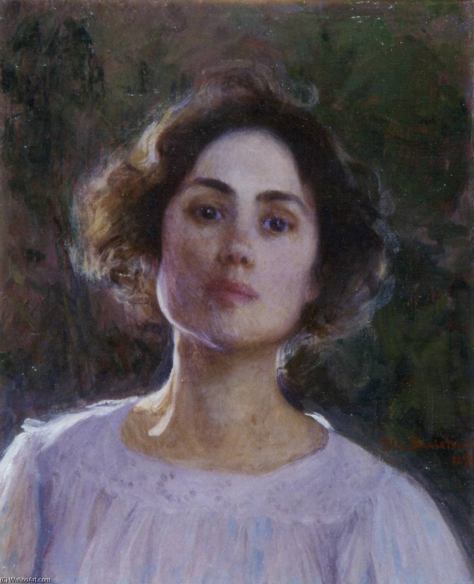 Order Oil Painting Replica Self portrait, 1899 by Elin Kleopatra Danielson Gambogi (1861-1919, Finland) | ArtsDot.com